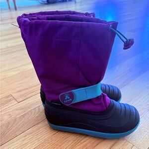 Kamik Purple and Black Snow Boots - Kid 1